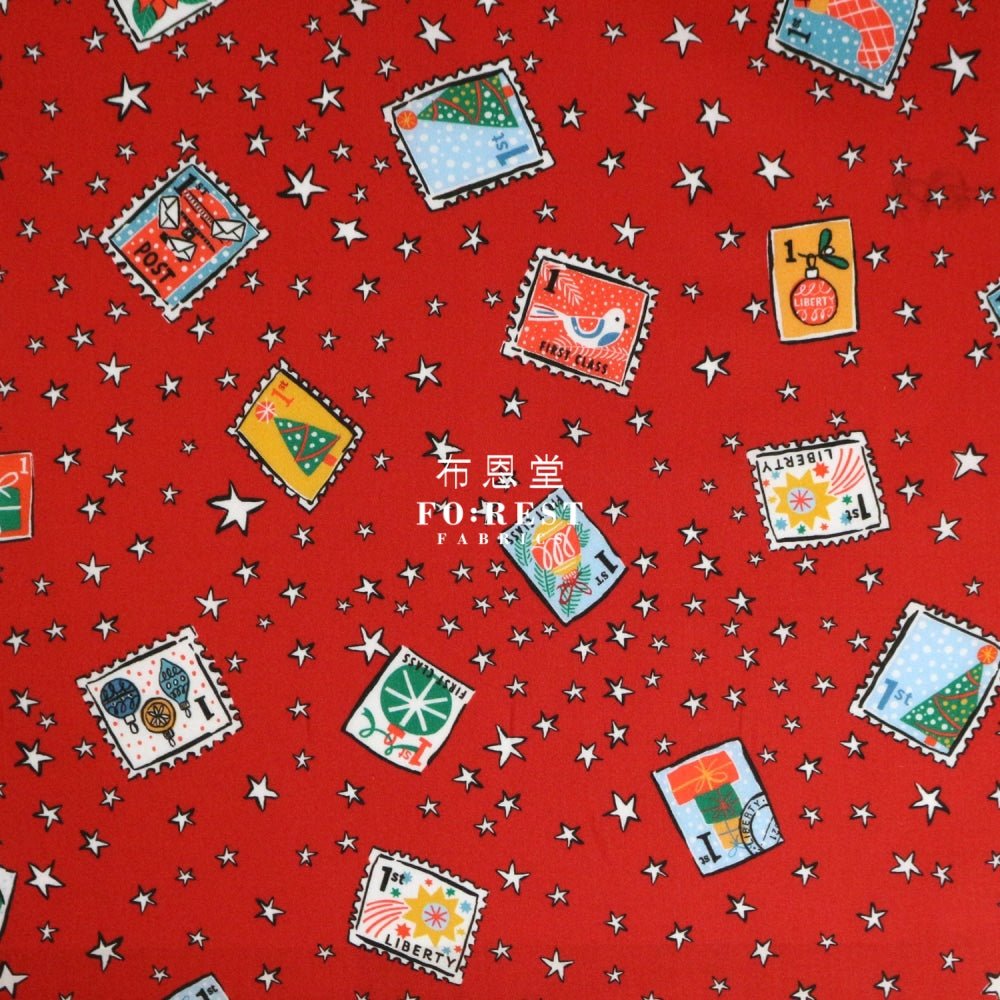 Liberty of London (Cotton Tana Lawn Fabric) - Festive Greetings - FO:REST Fabric 布恩堂Liberty fabrictana lawnjapanese fabricykk zipper