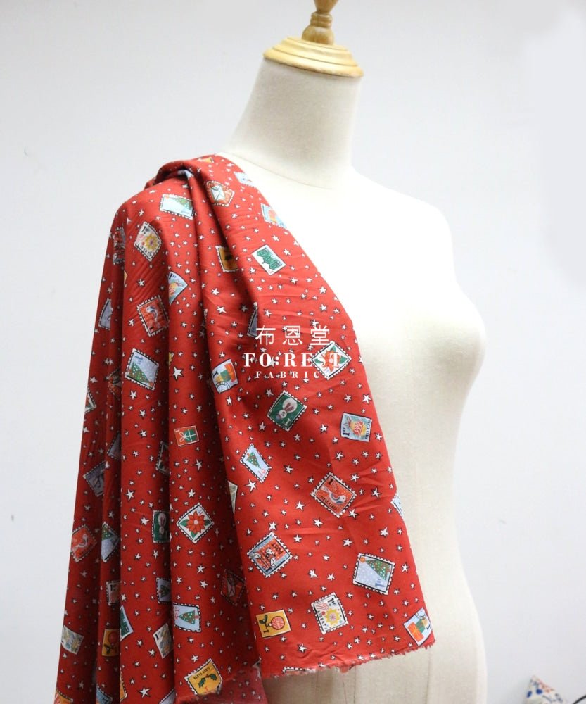 Liberty of London (Cotton Tana Lawn Fabric) - Festive Greetings - FO:REST Fabric 布恩堂Liberty fabrictana lawnjapanese fabricykk zipper
