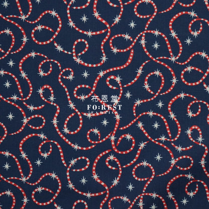 Liberty Of London (Cotton Tana Lawn Fabric) - Festive Sparkle Navy Cotton