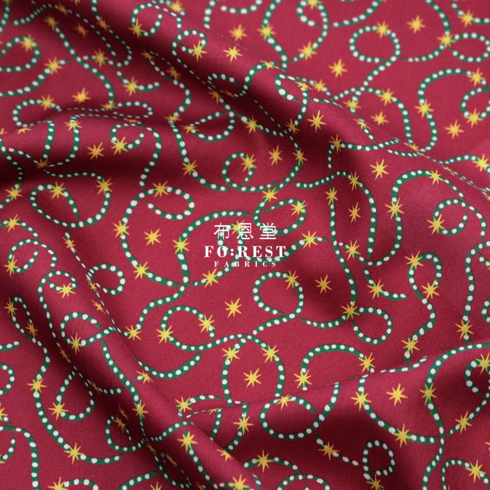 Liberty of London (Cotton Tana Lawn Fabric) - Festive sparkle Wine - FO:REST Fabric 布恩堂Liberty fabrictana lawnjapanese fabricykk zipper