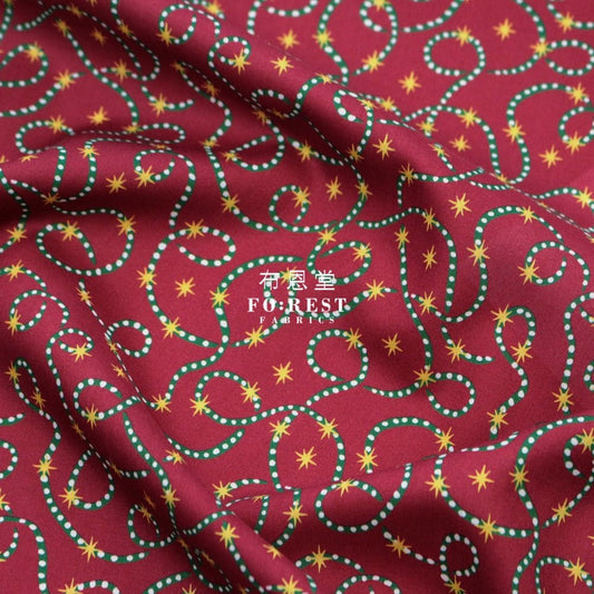 Liberty of London (Cotton Tana Lawn Fabric) - Festive sparkle Wine - FO:REST Fabric 布恩堂Liberty fabrictana lawnjapanese fabricykk zipper