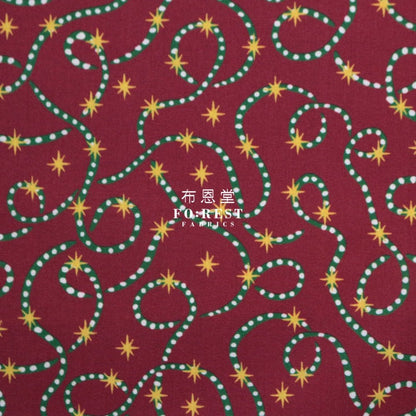 Liberty of London (Cotton Tana Lawn Fabric) - Festive sparkle Wine - FO:REST Fabric 布恩堂Liberty fabrictana lawnjapanese fabricykk zipper