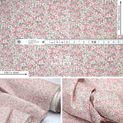 Liberty Of London (Cotton Tana Lawn Fabric) - Ffion Pink Cotton