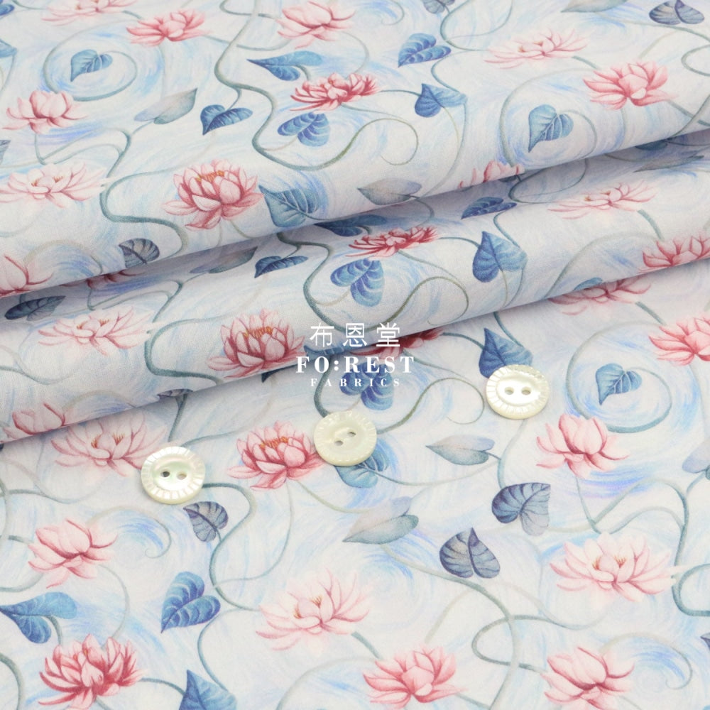 Liberty Of London (Cotton Tana Lawn Fabric) - Float Away Blue Cotton