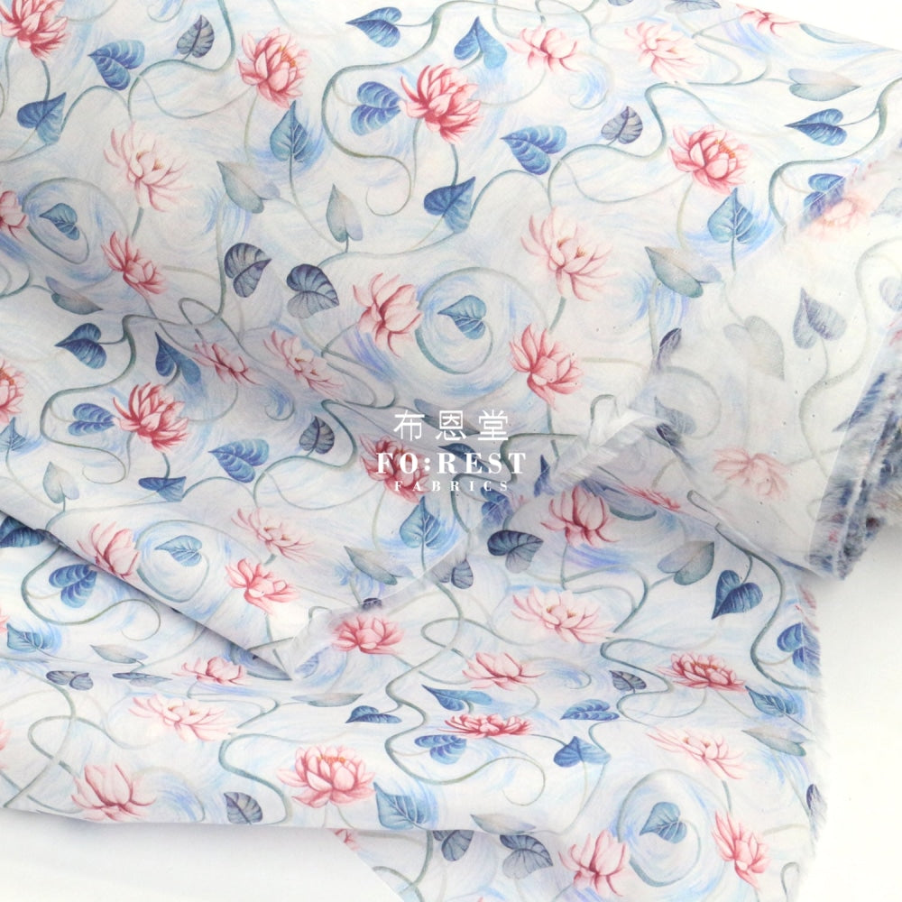 Liberty Of London (Cotton Tana Lawn Fabric) - Float Away Blue Cotton