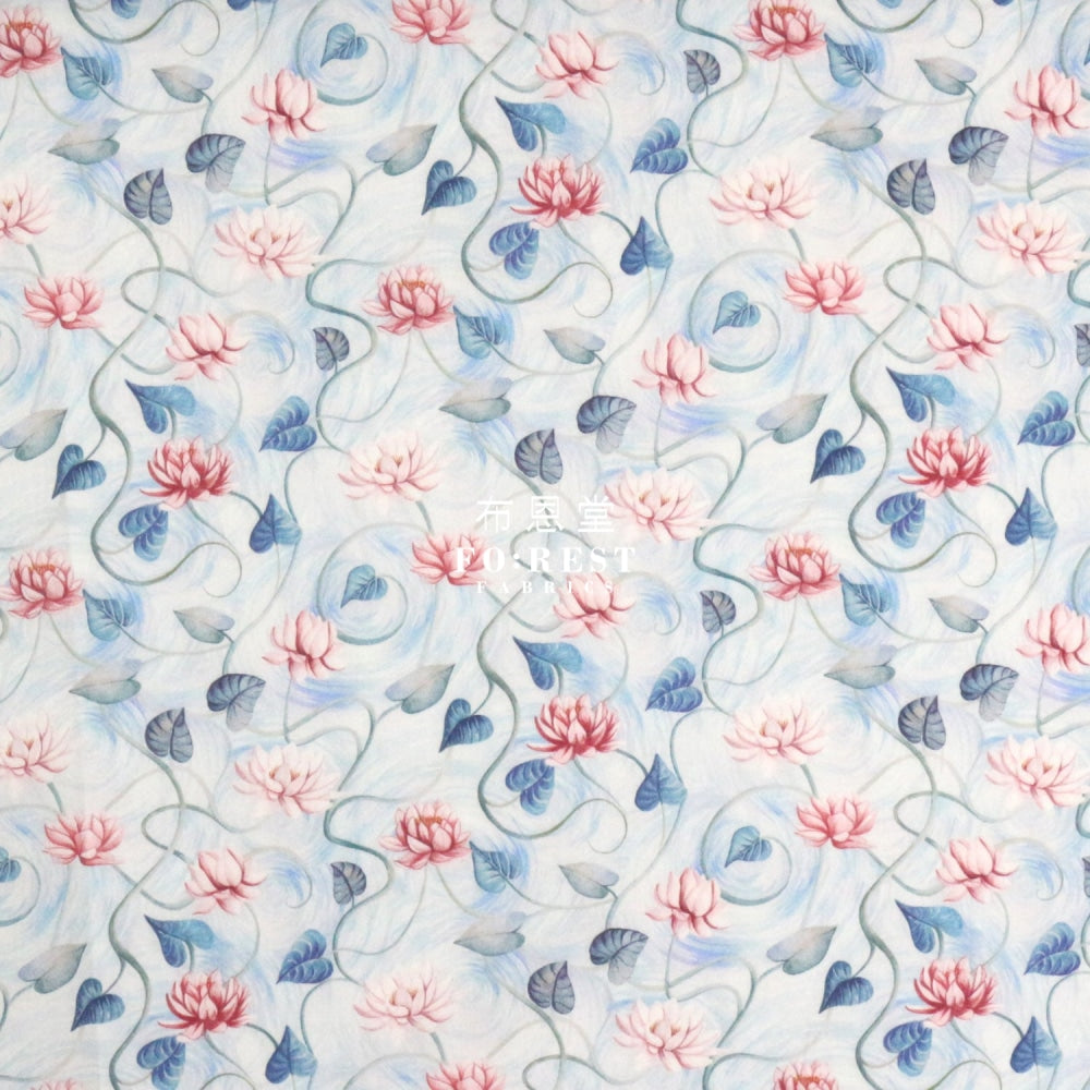 Liberty Of London (Cotton Tana Lawn Fabric) - Float Away Blue Cotton