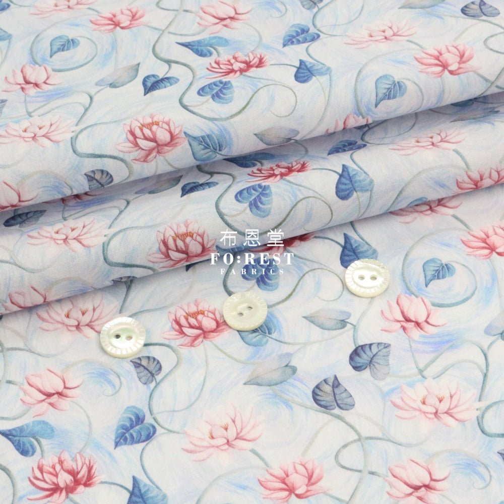 Liberty of London (Cotton Tana Lawn Fabric) - Float Away Blue - FO:REST Fabric 布恩堂Liberty fabrictana lawnjapanese fabricykk zipper