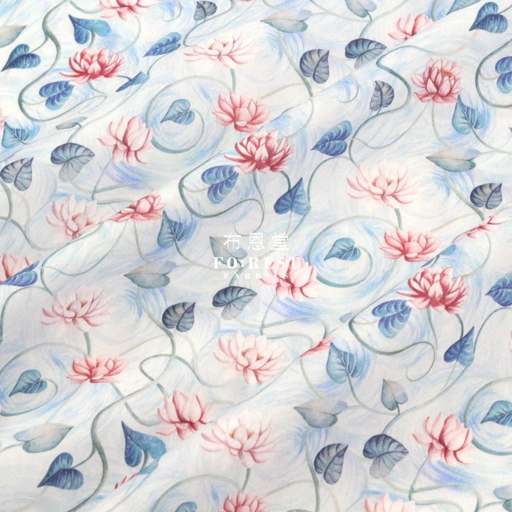 Liberty of London (Cotton Tana Lawn Fabric) - Float Away Blue - FO:REST Fabric 布恩堂Liberty fabrictana lawnjapanese fabricykk zipper