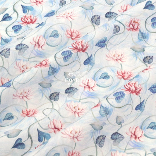 Liberty of London (Cotton Tana Lawn Fabric) - Float Away Blue - FO:REST Fabric 布恩堂Liberty fabrictana lawnjapanese fabricykk zipper