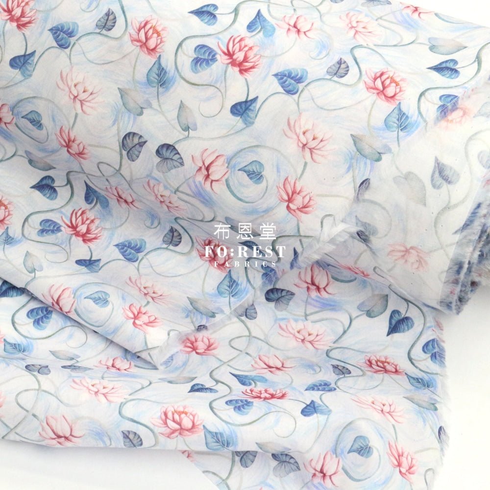 Liberty of London (Cotton Tana Lawn Fabric) - Float Away Blue - FO:REST Fabric 布恩堂Liberty fabrictana lawnjapanese fabricykk zipper