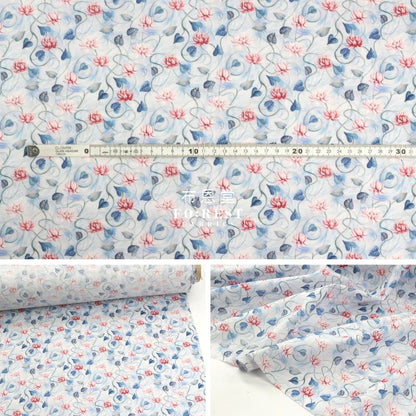 Liberty of London (Cotton Tana Lawn Fabric) - Float Away Blue - FO:REST Fabric 布恩堂Liberty fabrictana lawnjapanese fabricykk zipper