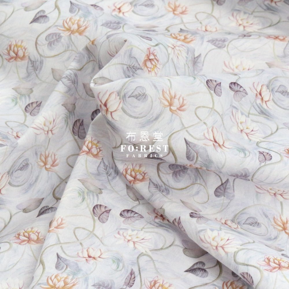 Liberty of London (Cotton Tana Lawn Fabric) - Float Away Gray - FO:REST Fabric 布恩堂Liberty fabrictana lawnjapanese fabricykk zipper