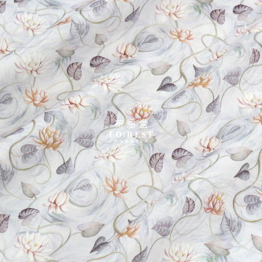 Liberty of London (Cotton Tana Lawn Fabric) - Float Away Gray - FO:REST Fabric 布恩堂Liberty fabrictana lawnjapanese fabricykk zipper