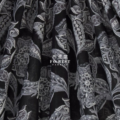 Liberty Of London (Cotton Tana Lawn Fabric) - Floral Chintz Black Cotton