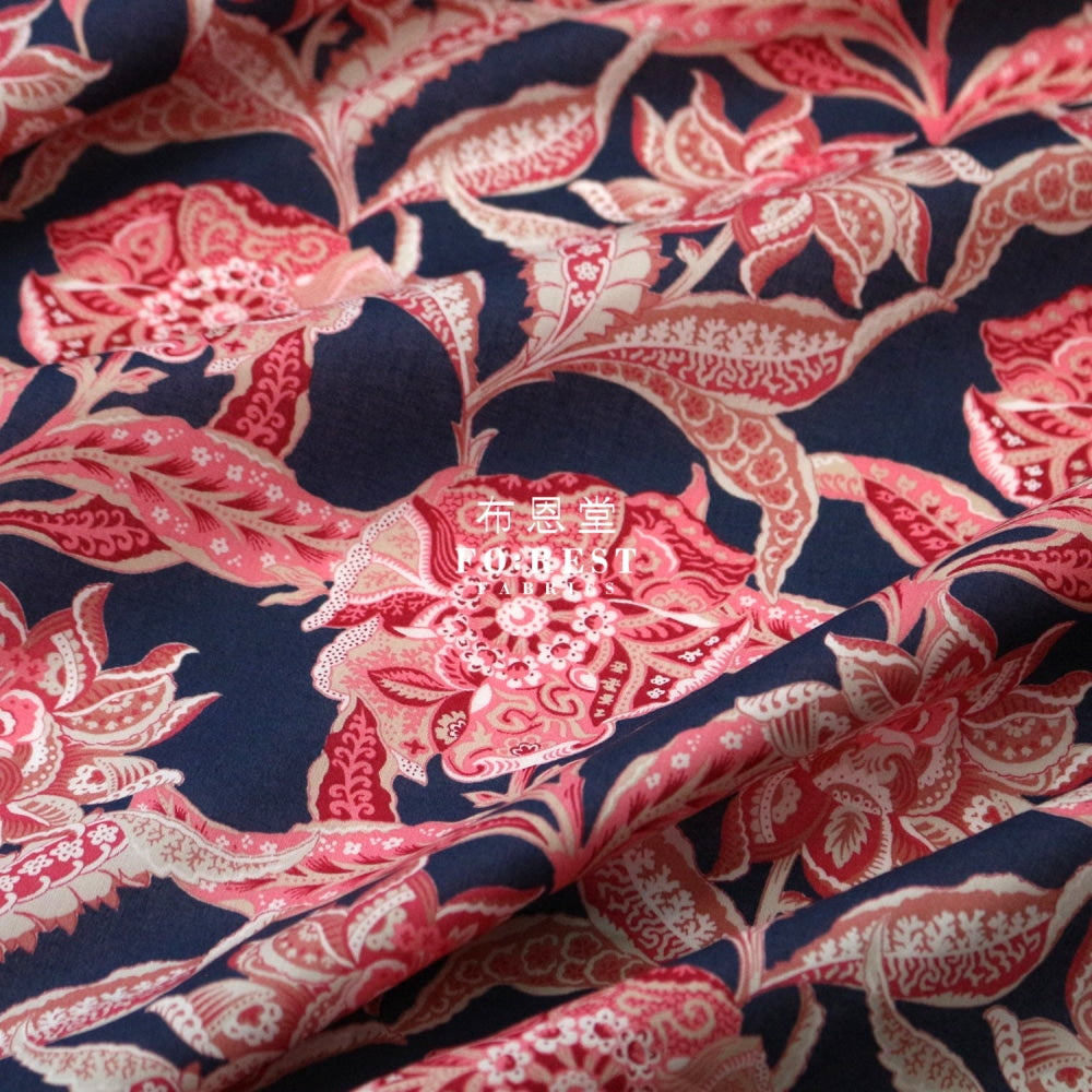 Liberty Of London (Cotton Tana Lawn Fabric) - Floral Chintz Red Cotton