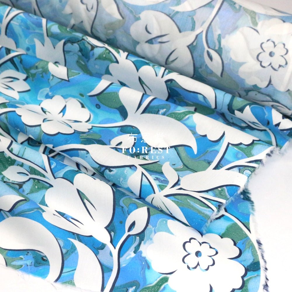 Liberty of London (Cotton Tana Lawn Fabric) - Floral Marble - FO:REST Fabric 布恩堂Liberty fabrictana lawnjapanese fabricykk zipper