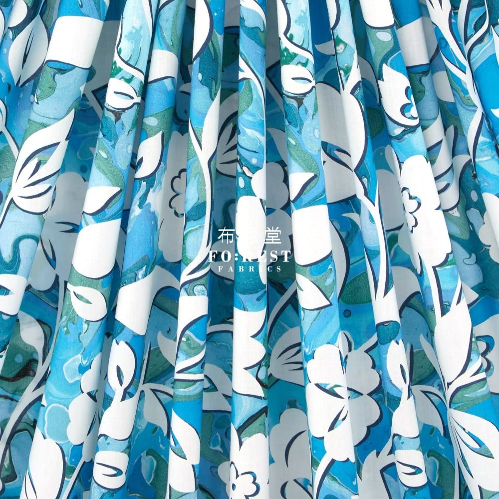 Liberty of London (Cotton Tana Lawn Fabric) - Floral Marble - FO:REST Fabric 布恩堂Liberty fabrictana lawnjapanese fabricykk zipper