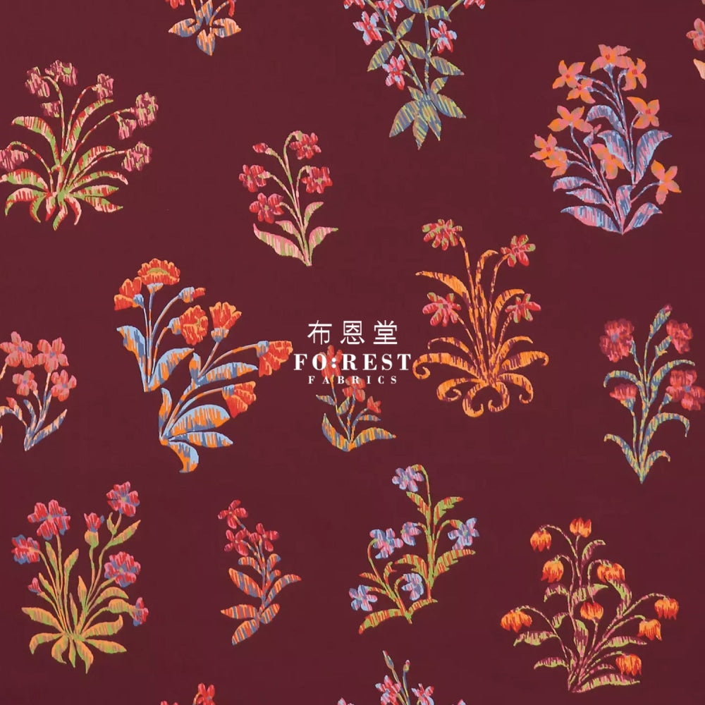 Liberty Of London (Cotton Tana Lawn Fabric) - Floral Tapestry Wine Cotton