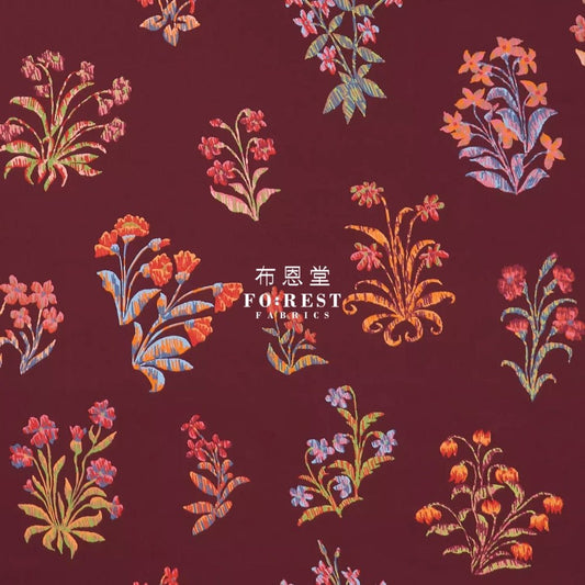 Liberty of London (Cotton Tana Lawn Fabric) - Floral Tapestry Wine - FO:REST Fabric 布恩堂Liberty fabrictana lawnjapanese fabricykk zipper