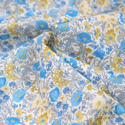 Liberty of London (Cotton Tana Lawn Fabric) - Florence May Blue - FO:REST Fabric 布恩堂Liberty fabrictana lawnjapanese fabricykk zipper