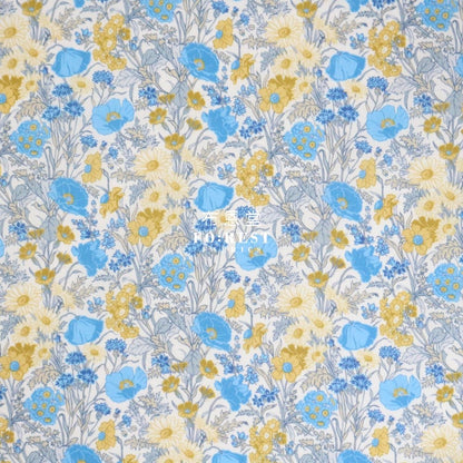 Liberty of London (Cotton Tana Lawn Fabric) - Florence May Blue - FO:REST Fabric 布恩堂Liberty fabrictana lawnjapanese fabricykk zipper