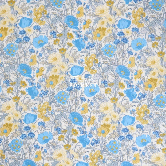 Liberty of London (Cotton Tana Lawn Fabric) - Florence May Blue - FO:REST Fabric 布恩堂Liberty fabrictana lawnjapanese fabricykk zipper