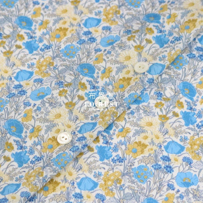 Liberty of London (Cotton Tana Lawn Fabric) - Florence May Blue - FO:REST Fabric 布恩堂Liberty fabrictana lawnjapanese fabricykk zipper