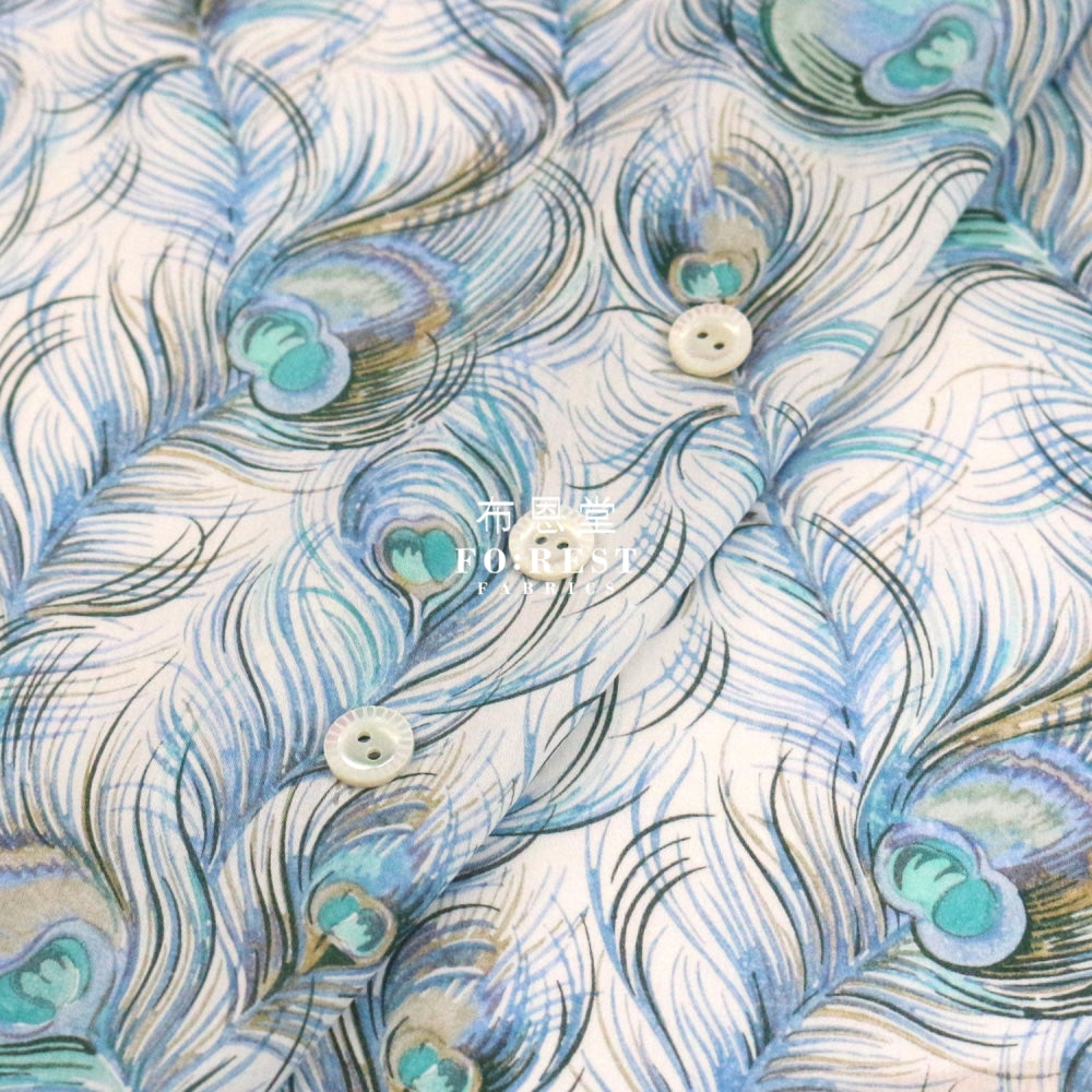 Liberty Of London (Cotton Tana Lawn Fabric) - Florentines Journey Blue Cotton