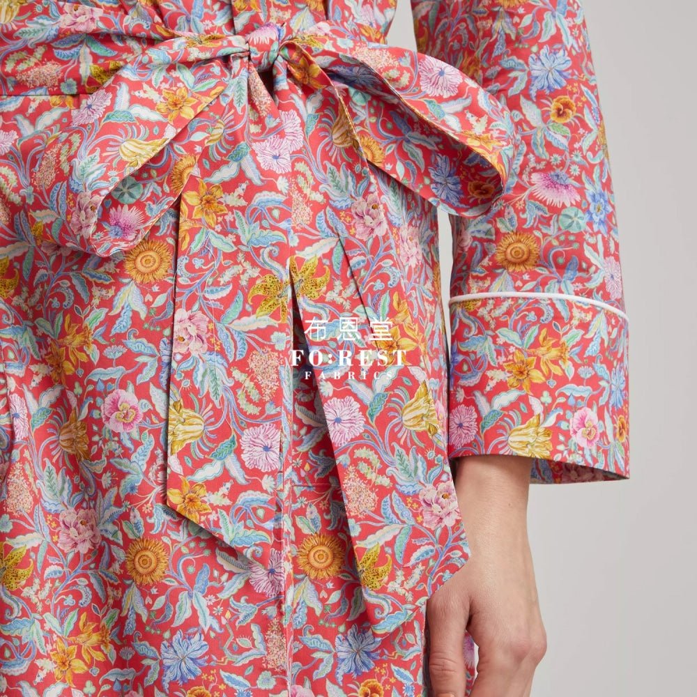 Liberty of London (Cotton Tana Lawn Fabric) - Garden of Life Red - FO:REST Fabric 布恩堂Liberty fabrictana lawnjapanese fabricykk zipper