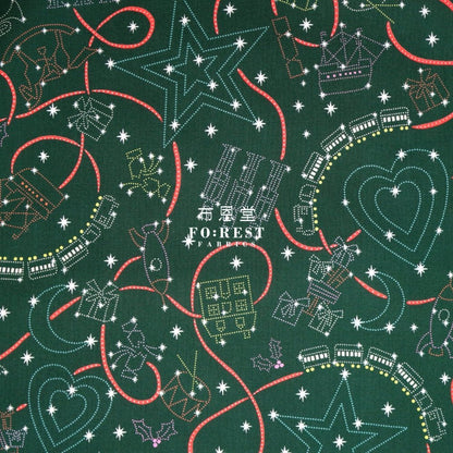 Liberty of London (Cotton Tana Lawn Fabric) - Gift express Green - FO:REST Fabric 布恩堂Liberty fabrictana lawnjapanese fabricykk zipper