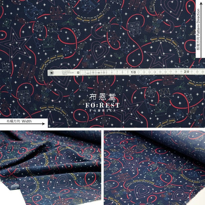 Liberty of London (Cotton Tana Lawn Fabric) - Gift express Navy - FO:REST Fabric 布恩堂Liberty fabrictana lawnjapanese fabricykk zipper