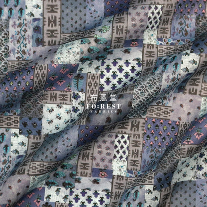 Liberty Of London (Cotton Tana Lawn Fabric) - Ikat Neats Navy Cotton