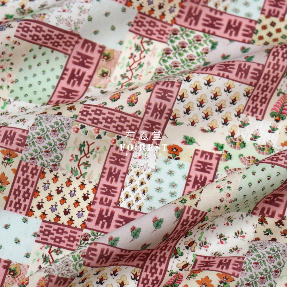 Liberty Of London (Cotton Tana Lawn Fabric) - Ikat Neats Red Cotton