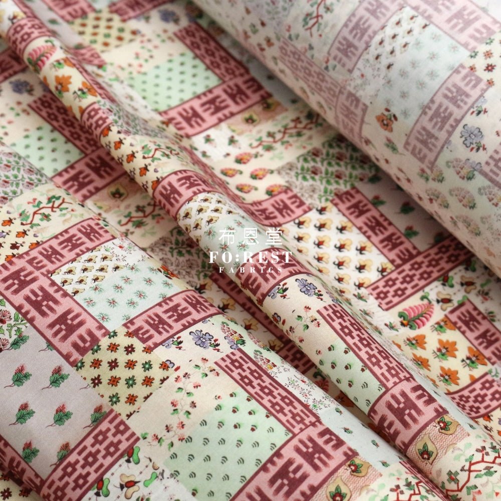 Liberty of London (Cotton Tana Lawn Fabric) - Ikat Neats Red - FO:REST Fabric 布恩堂Liberty fabrictana lawnjapanese fabricykk zipper