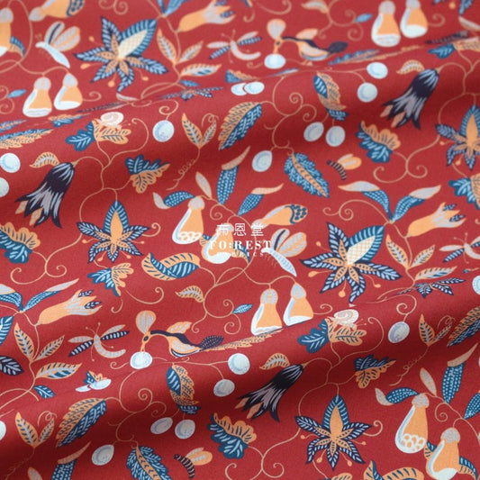 Liberty of London (Cotton Tana Lawn Fabric) - Jungle Bug RED - FO:REST Fabric 布恩堂Liberty fabrictana lawnjapanese fabricykk zipper