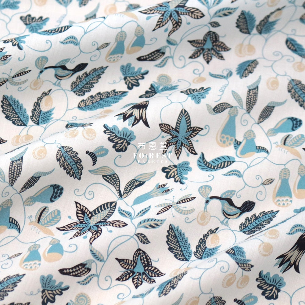 Liberty Of London (Cotton Tana Lawn Fabric) - Jungle Bug White Cotton