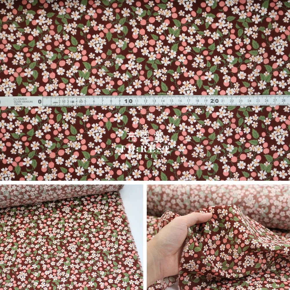 Liberty of London (Cotton Tana Lawn Fabric) - Karen's Choice Wine - FO:REST Fabric 布恩堂Liberty fabrictana lawnjapanese fabricykk zipper
