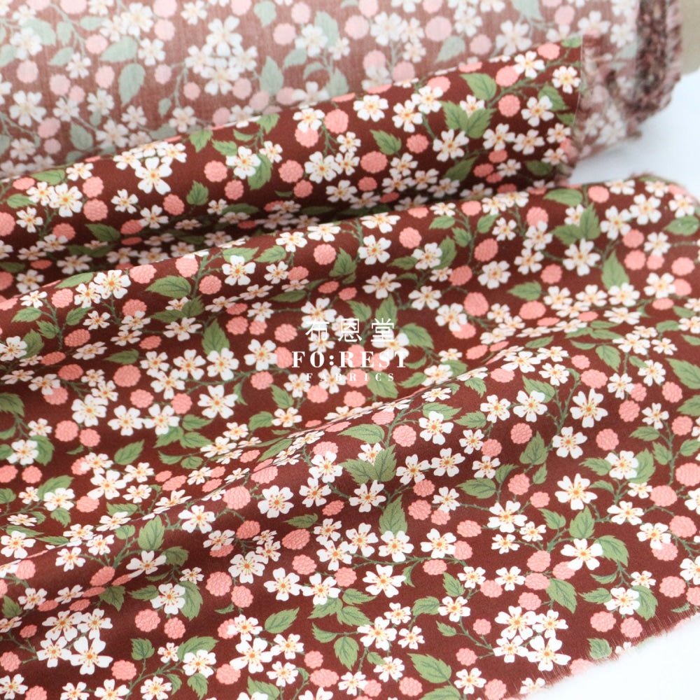 Liberty of London (Cotton Tana Lawn Fabric) - Karen's Choice Wine - FO:REST Fabric 布恩堂Liberty fabrictana lawnjapanese fabricykk zipper