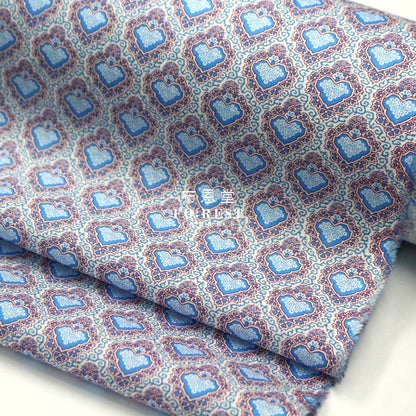 Liberty Of London (Cotton Tana Lawn Fabric) - King Hearts Blue Cotton