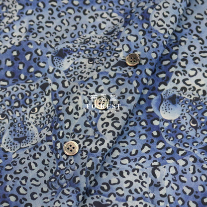 Liberty Of London (Cotton Tana Lawn Fabric) - Leopard Camo Blue Cotton