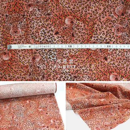 Liberty Of London (Cotton Tana Lawn Fabric) - Leopard Camo Red Cotton