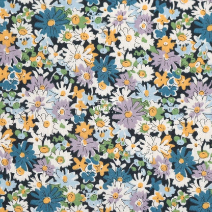 Liberty of London (Cotton Tana Lawn Fabric) - Libby BLUE - FO:REST Fabric 布恩堂Liberty fabrictana lawnjapanese fabricykk zipper
