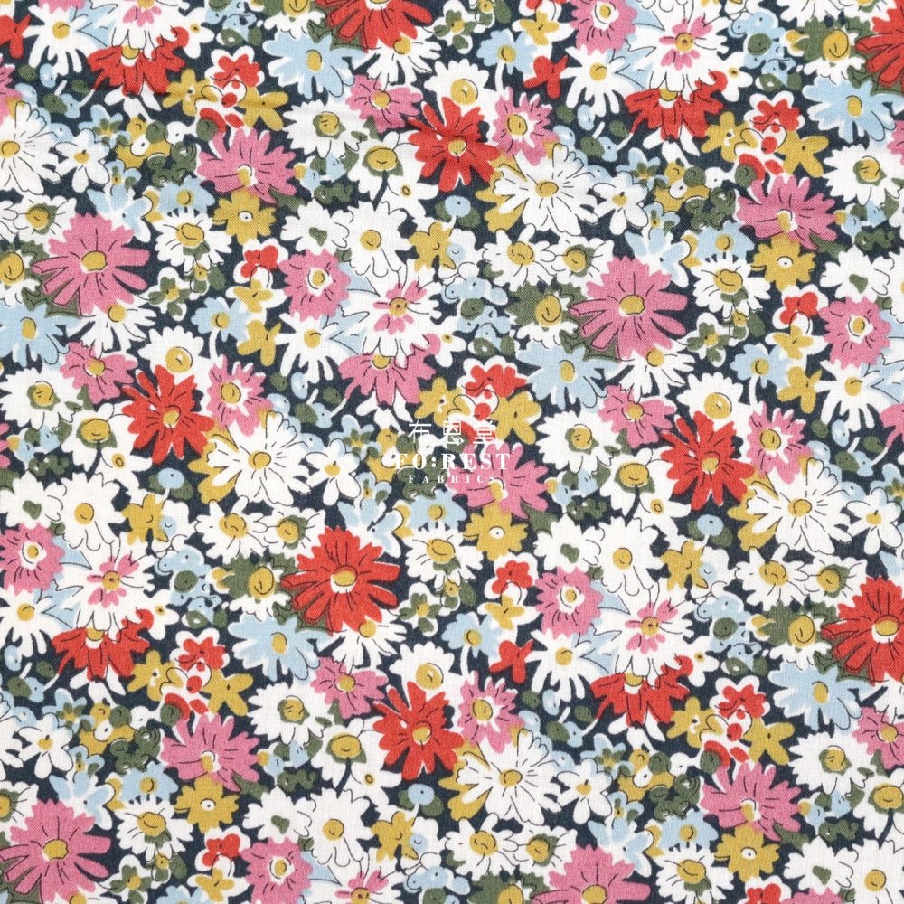Liberty of London (Cotton Tana Lawn Fabric) - Libby RED - FO:REST Fabric 布恩堂Liberty fabrictana lawnjapanese fabricykk zipper