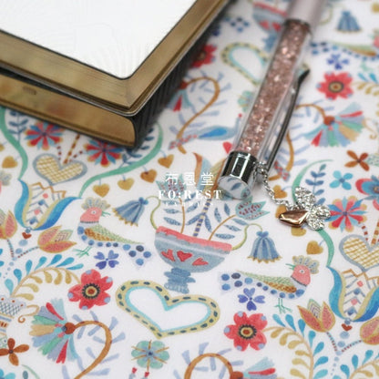 Liberty of London (Cotton Tana Lawn Fabric) - LOVE BIRDS Blue - FO:REST Fabric 布恩堂Liberty fabrictana lawnjapanese fabricykk zipper