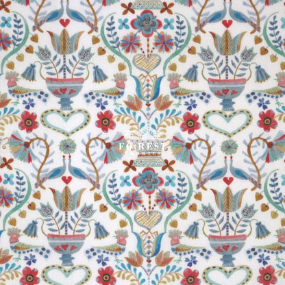 Liberty of London (Cotton Tana Lawn Fabric) - LOVE BIRDS Blue - FO:REST Fabric 布恩堂Liberty fabrictana lawnjapanese fabricykk zipper