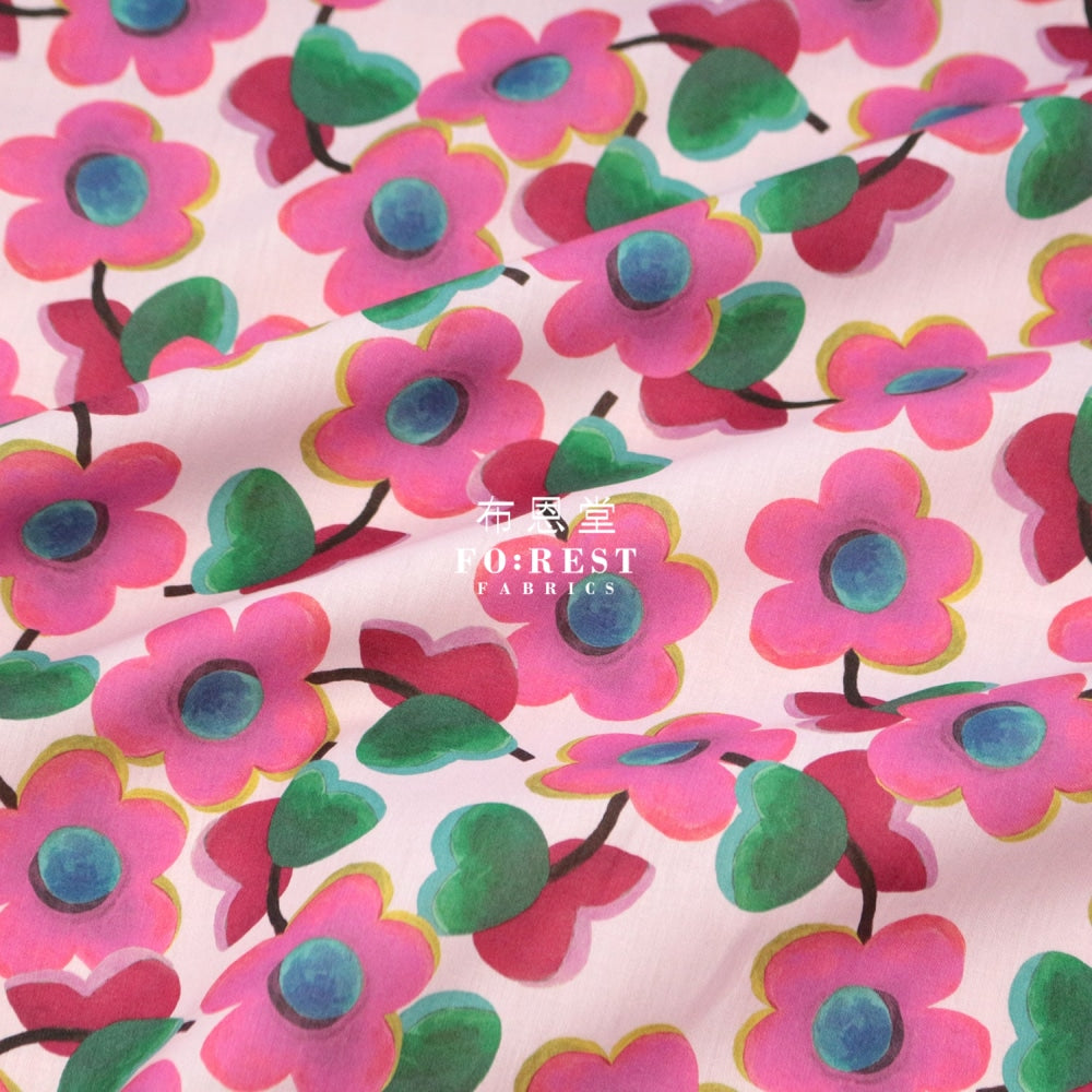 Liberty Of London (Cotton Tana Lawn Fabric) - Love Pop Pink Cotton