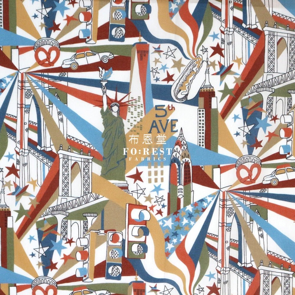 Liberty of London (Cotton Tana Lawn Fabric) - Manhattan Brown - FO:REST Fabric 布恩堂Liberty fabrictana lawnjapanese fabricykk zipper