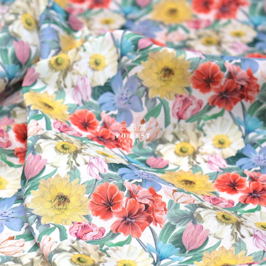 Liberty Of London (Cotton Tana Lawn Fabric) - Melody Blooms Cotton