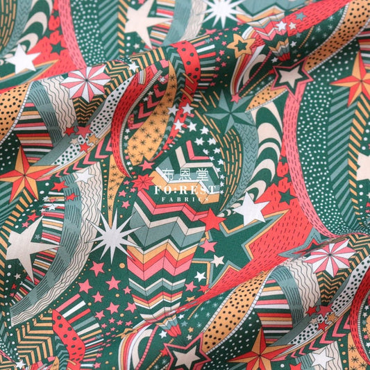 Liberty of London (Cotton Tana Lawn Fabric) - My little star Green - FO:REST Fabric 布恩堂Liberty fabrictana lawnjapanese fabricykk zipper