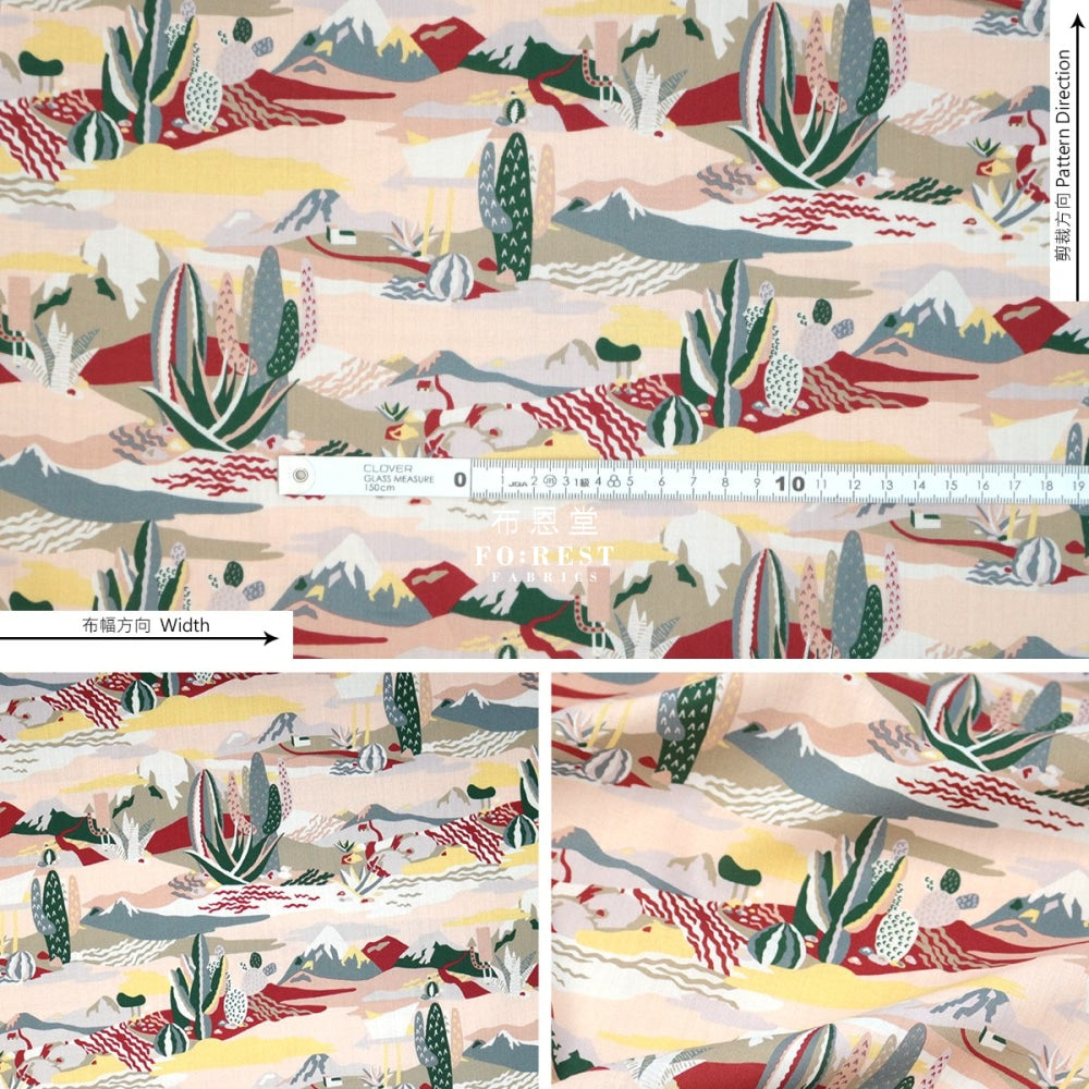 Liberty Of London (Cotton Tana Lawn Fabric) - Nirvana Desert Pink Cotton